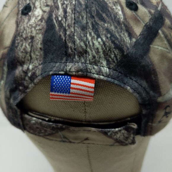 Menard's Men's Camo Strapback Hat Brown Green Adjustable Embroidered Logo #27 - Picture 9 of 11